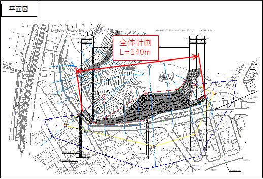 又野A地区急傾斜対策工事_平面図