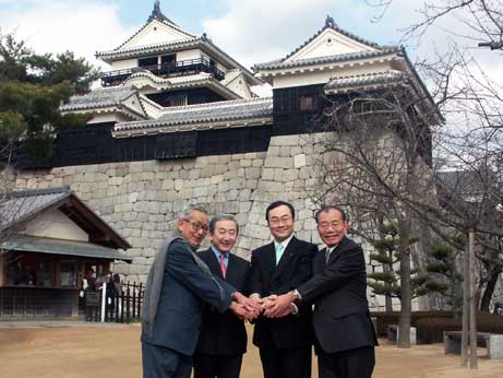 2月3日（土曜日）四国4県知事と松山城視察（松山城）の画像