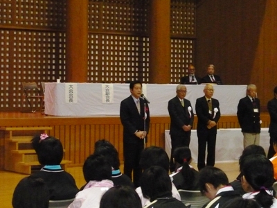 12月28日（火曜日）全国小学生バドミントン選手権大会閉会式（県武道館）