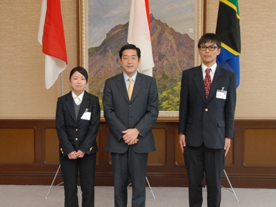 3月17日（木曜日）えひめ海外協力大使委嘱式・出発あいさつ（県庁）の画像