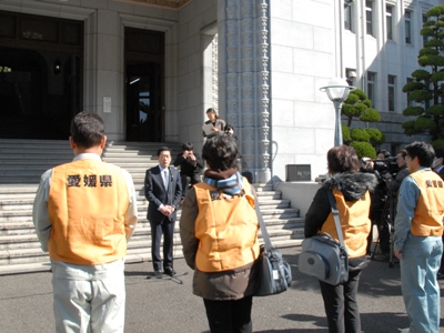 3月18日（金曜日）東北地方太平洋沖地震に係る県保健師等派遣出発式（県庁）の画像