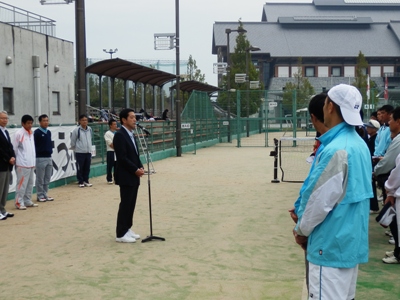 10月30日（日曜日）愛媛県ソフトテニス連盟秋期選手権大会開会式（松山市内）の画像