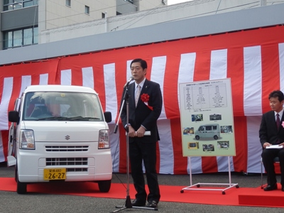 1月23日（月曜日）愛媛県EV開発プロジェクトに係る改造電気自動車納車式（松山市内）の画像