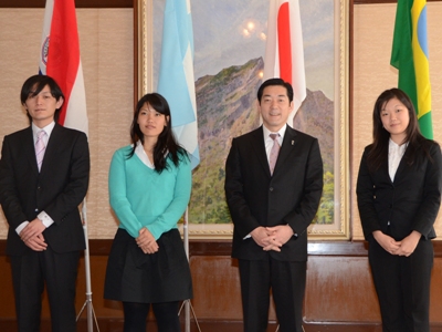 3月13日（火曜日）海外技術研修員等　帰国あいさつ（県庁）の画像