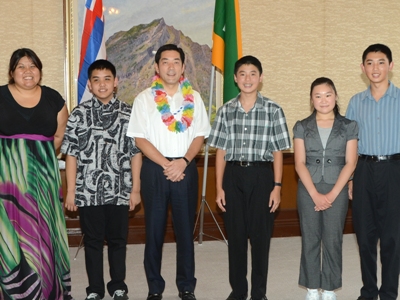 6月29日（金曜日）ハワイ　ワイアケア高校の訪問（県庁）の画像
