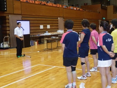 9月19日（水曜日）松山市レディースバドミントン大会開会式（松山市内）の画像