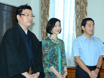 9月28日（金曜日）女優 壇ふみ氏、県出身の茶道家 木村宗慎氏の訪問（県庁）の画像