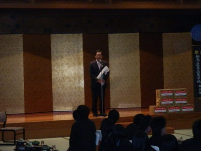 11月15日（木曜日）福島県立相馬農業高等学校歓迎セレモニー（松山市内）の画像