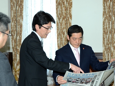3月11日（月曜日）岩手日報社の訪問（県庁）の画像