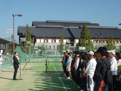 10月27日（日曜日）愛媛県ソフトテニス連盟秋季選手権大会開会式（松山市内）の画像