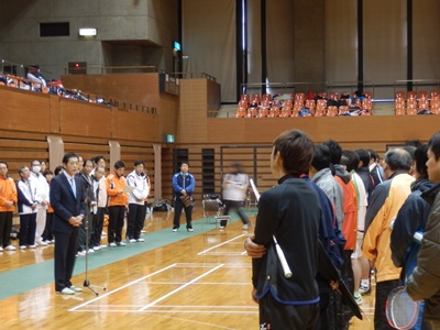 1月25日（土曜日）四国実業団バドミントン大会開会式（松山市内）の画像