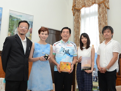 7月11日（金曜日）日台合作映画「南風」監督、主演女優らの訪問（県庁）の画像