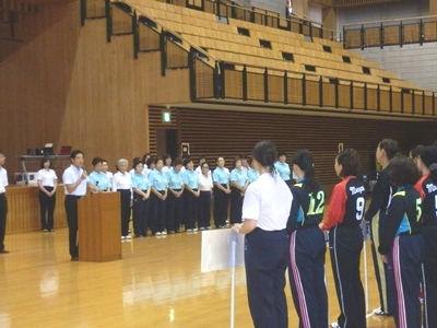9月6日（土曜日）全国ママさんバレーボール冬季大会愛媛県予選会開会式（県武道館）の画像