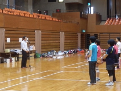 5月23日（土曜日）マドンナオープンレディースバドミントン大会開会式（松山市内）の画像