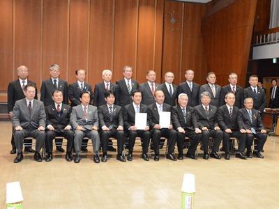 2月17日（水曜日）災害時における愛媛県市町相互応援に関する協定書調印式（県庁）の画像