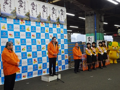 1月30日（月曜日）県産かんきつトップセールス（大阪市中央卸売市場）の画像