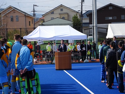 4月15日（土曜日）国際ホッケー交流事業オープニングセレモニー（松前町）の画像