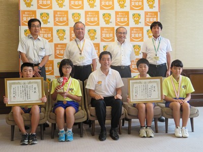 9月5日（火曜日）交通安全子供自転車全国大会に出場した県内小学生らの訪問（県庁）の画像