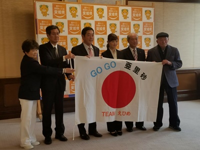 1月9日（火曜日）平昌オリンピック出場の郷亜里砂選手らの訪問（県庁）の画像