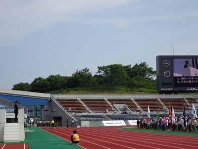 5月27日（日曜日）愛媛県障がい者スポーツ大会開会式（ニンジニアスタジアム）の画像