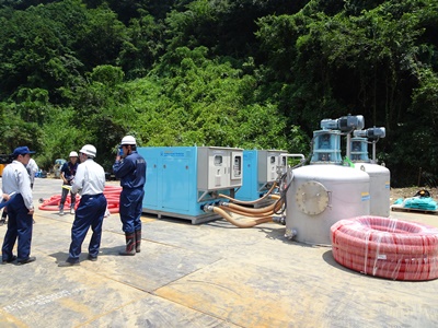7月24日（火曜日）仮設浄水施設建設予定地視察（宇和島市吉田町立間）の画像