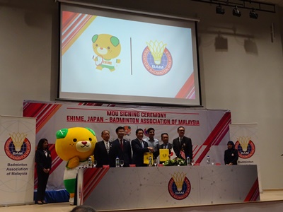 7月27日（金曜日）マレーシアバドミントン協会との東京2020オリンピック事前合宿に係る基本合意書調印式（マレーシア）の画像