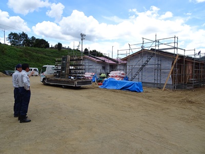 8月13日（月曜日）建設型応急仮設住宅視察（大洲市肱川町）