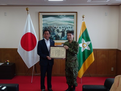 8月20日（月曜日）陸上自衛隊松山駐屯地司令訪問（松山市）の画像