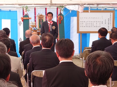 10月2日（火曜日）県窯業技術センター新築工事起工式（砥部町）の画像