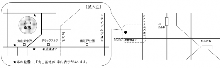 丸山墓地案内図