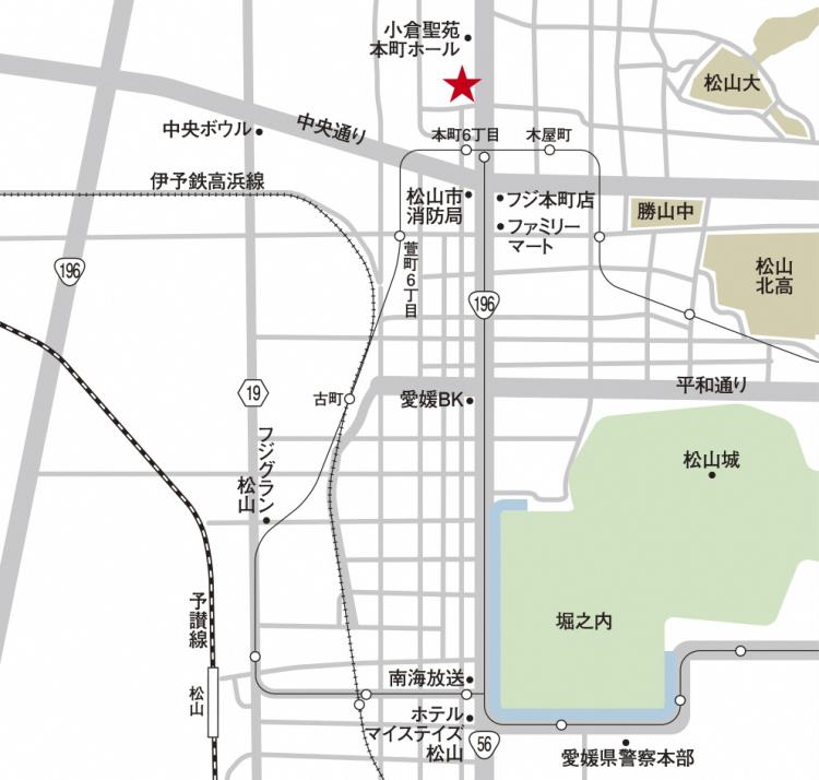 愛媛中央産業技術専門校（松山駐在）地図