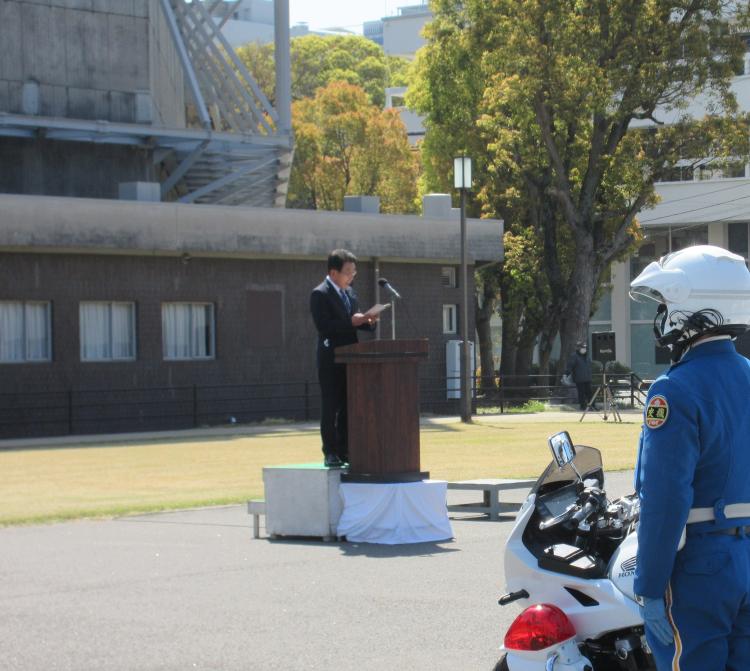 令和4年春の全国交通安全運動出動式