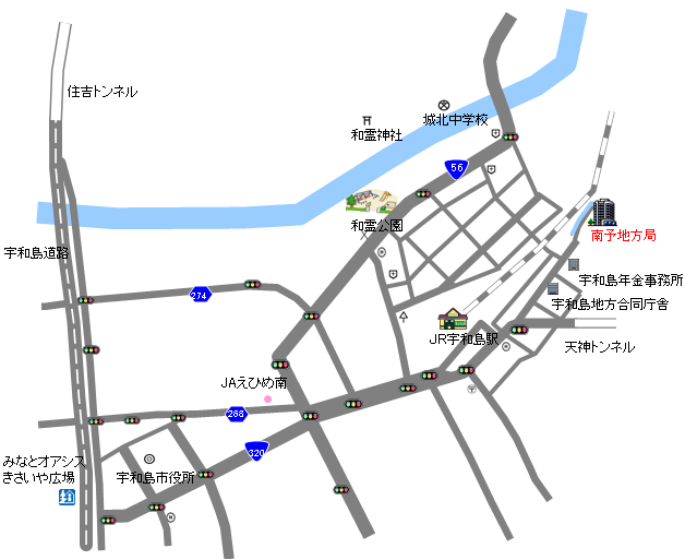 南予地方局案内図の画像