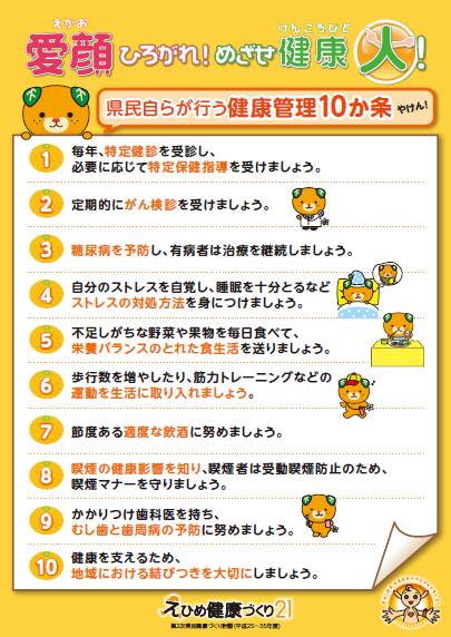 【パネル】7健康管理10か条