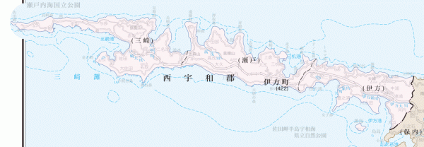 伊方町の地籍調査実施状況図