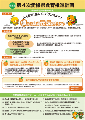 第4次愛媛県食育推進計画概要版（表）