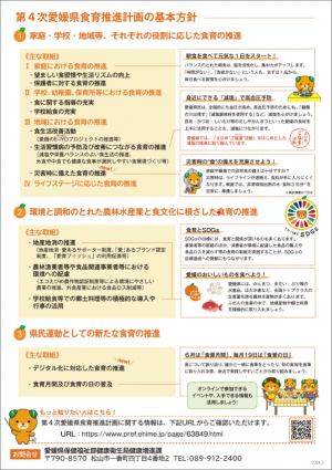 第4次愛媛県食育推進計画概要版（裏）