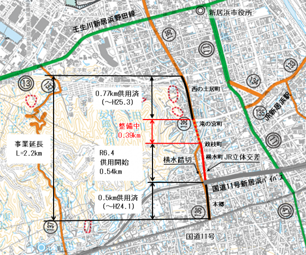 新居浜港線位置図