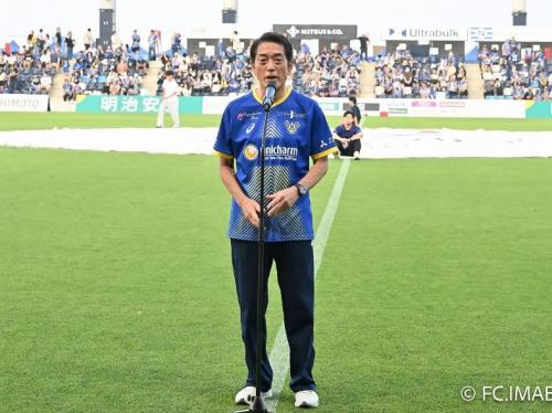 7月5日（土曜日）FC今治 監督・選手ら激励（今治市）