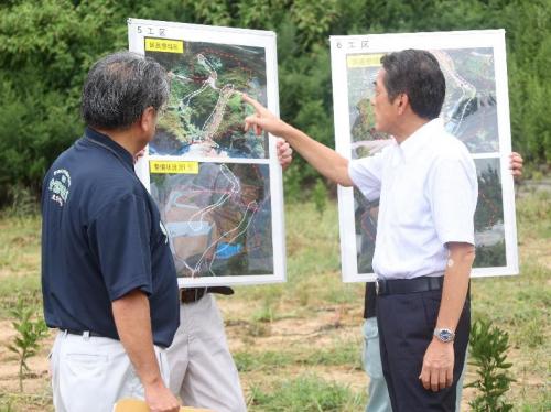 7月18日（金曜日）松山市「由良地区」再編復旧の柑橘園地視察（松山市）