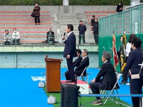 10月21日(火曜日)全日本大学対抗テニス王座決定試合開会式(県総合運動公園)