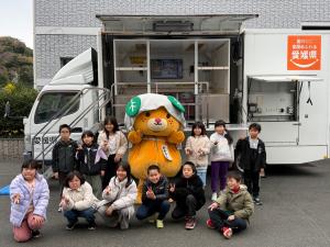 みきゃんとの記念撮影