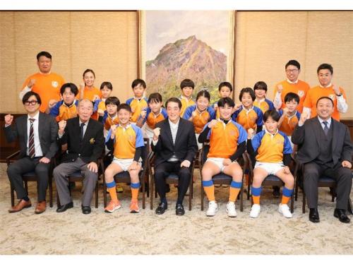 1月9日（金曜日）松山ラグビースクール関係者らの訪問（県庁）