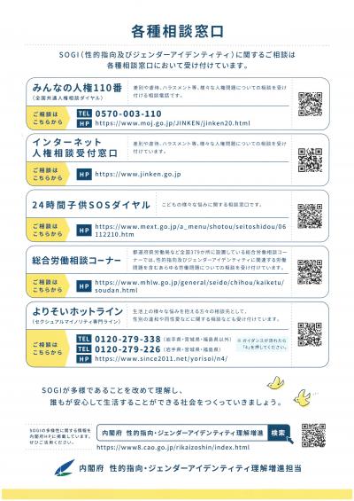 国等の各種相談窓口