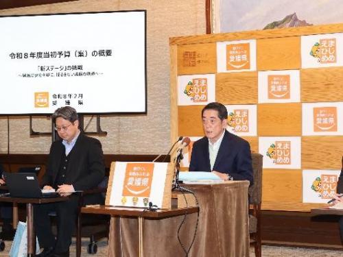 2月10日（火曜日）令和8年度当初予算案及び令和7年度2月補正予算案に関する記者発表（県庁）