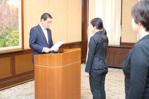 令和7年度国・他県・市町交流職員等辞令交付式