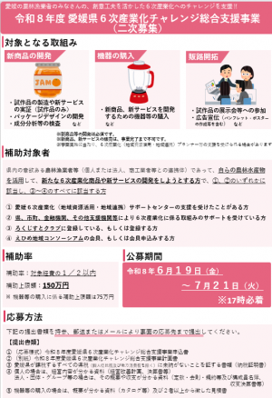 チャレンジ事業　二次募集
