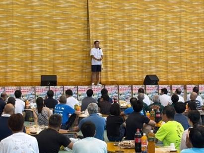 8月22日(土曜日)トライアスロン中島大会開会式(松山市中島)