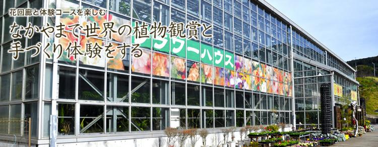 花回廊と体験コースを楽しむ なかやまで世界の植物観賞と手づくり体験をする