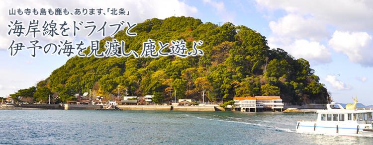 山も寺も島も鹿も、あります、「北条」｜海岸線をドライブと伊予の海を見渡し、鹿と遊ぶ